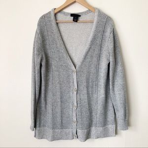 Women's Gray Cardigan Sweater